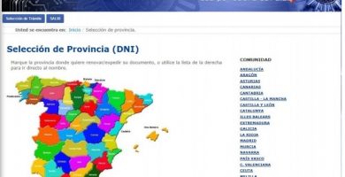mapa españa dni pasaporte
